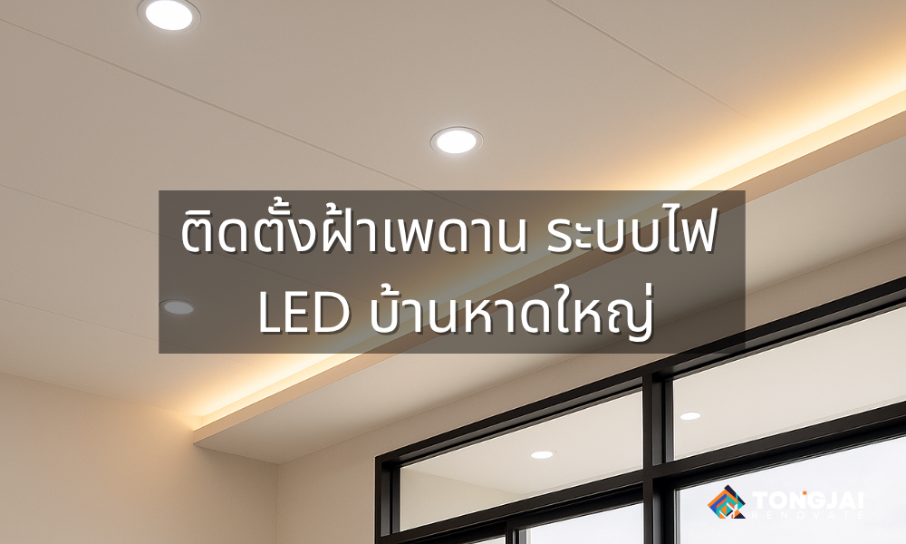 ติดตั้งฝ้าเพดาน ระบบไฟ LED บ้านหาดใหญ่ | มืออาชีพ ราคาดี